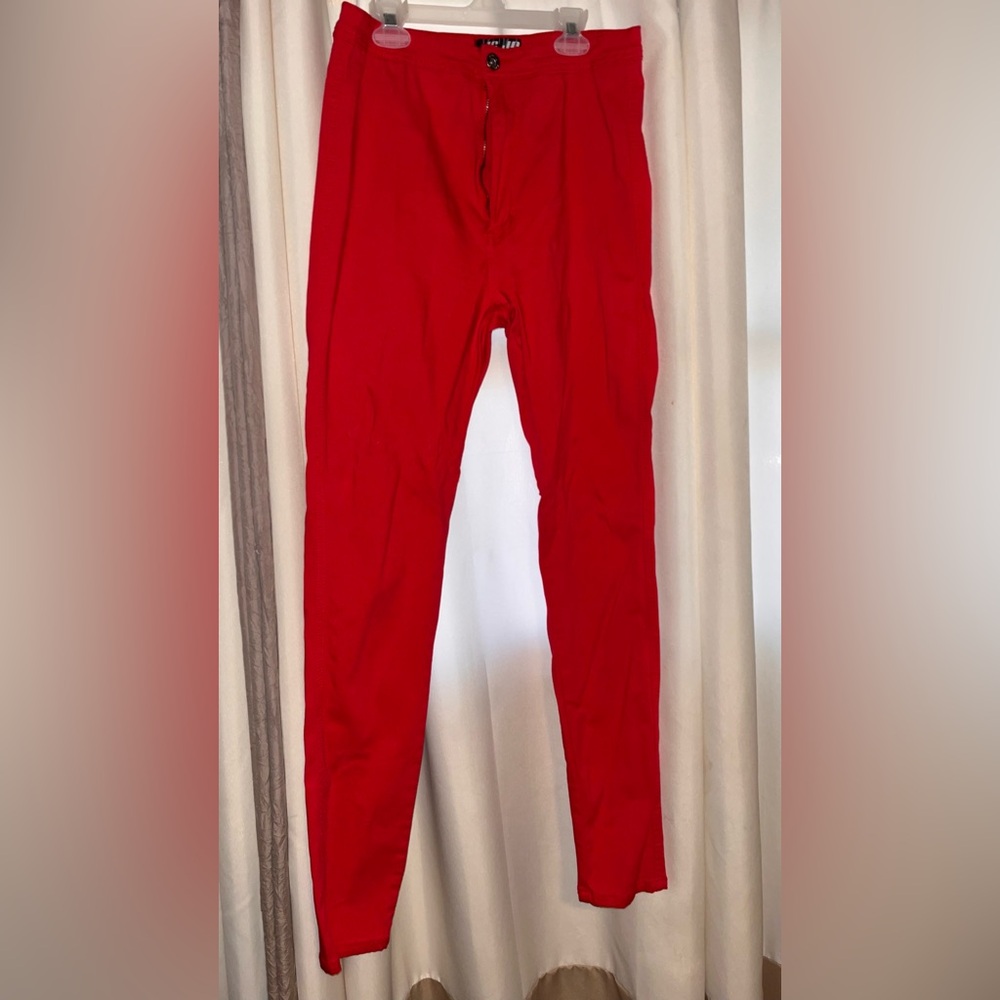 Vibrant Red Skinny Jeans for Women
